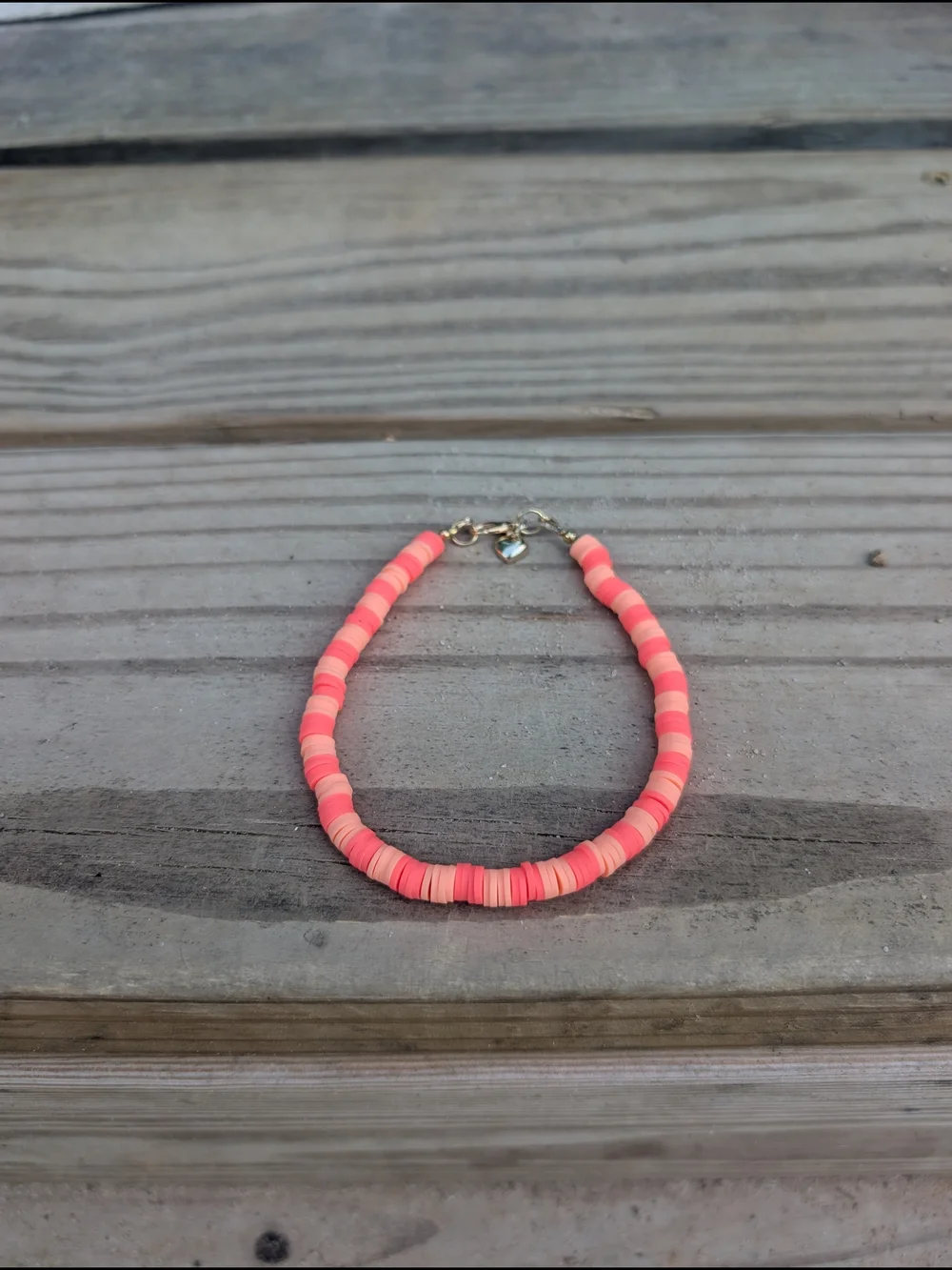 Coral Pink Beaded Anklet  - Women Jewelry
